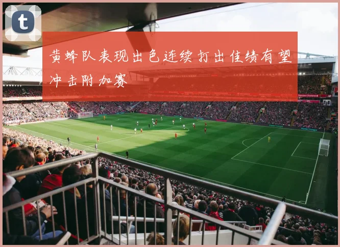 黄蜂队表现出色连续打出佳绩有望冲击附加赛